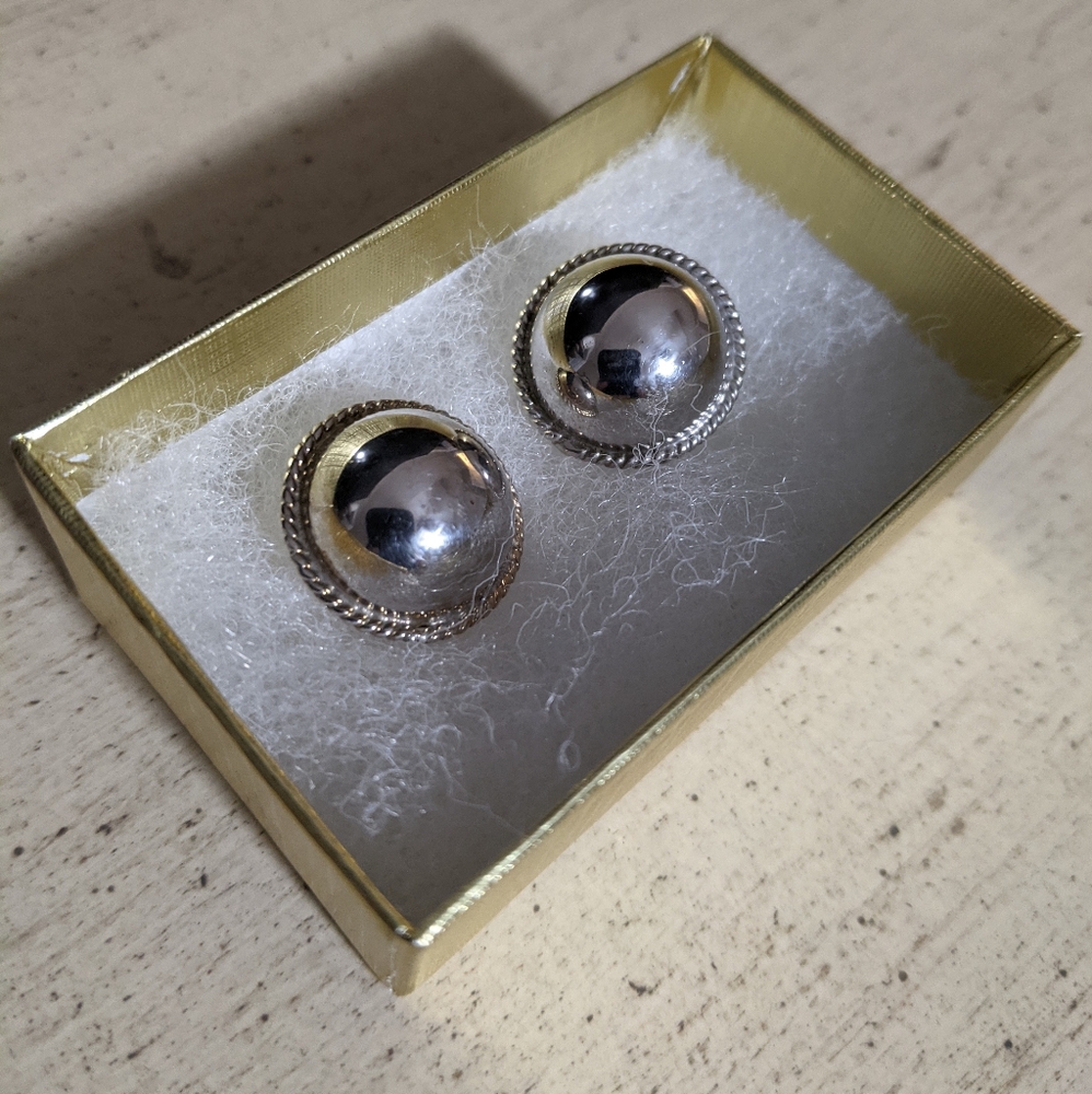 Silver stud earrings